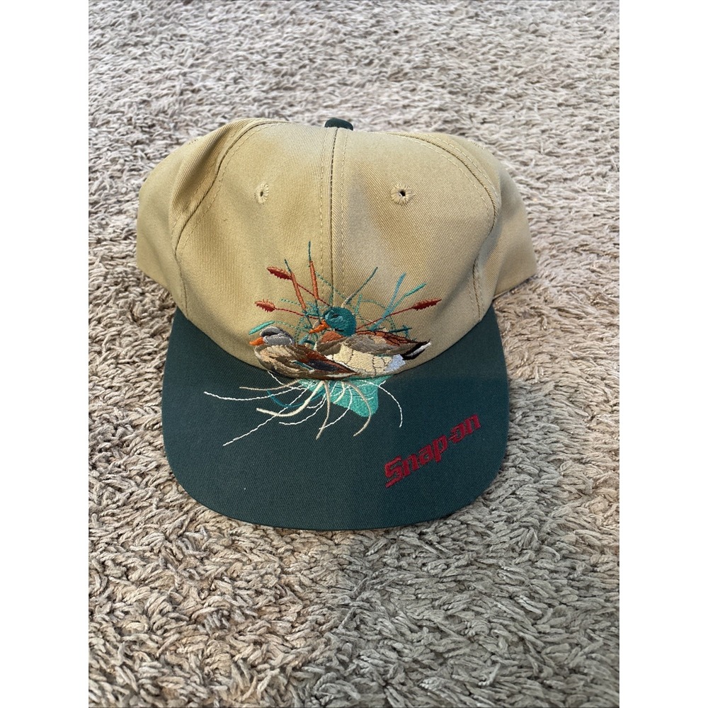 Vintage Snap-On Embroidered Duck Snapback Hat Cap K-Products USA Adjustable